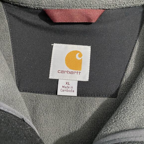 Carhartt Mens Sz XL Rain Defender Relaxed Fit Black Softshell Jacket Outdoors - Picture 7 of 9